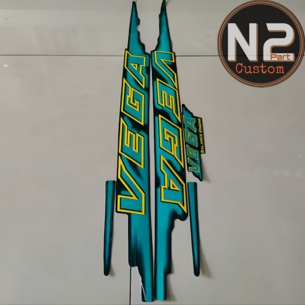 Striping Yamaha Vega 98 99 ijo botol stiker list body polet motor vega lama tahun 1998 1999 hijau