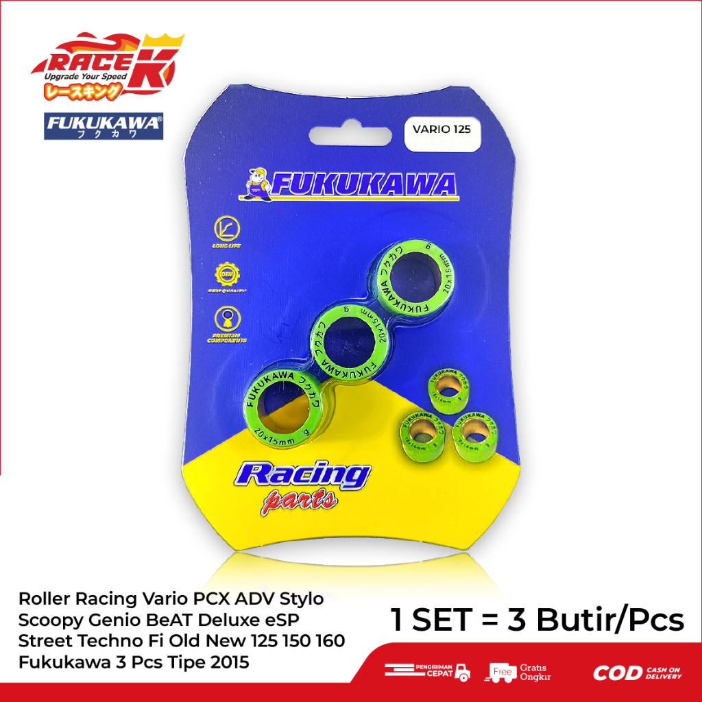 Fukukawa Roller Racing Honda Vario PCX ADV Stylo BeAT Deluxe Genio Scoopy Fi eSP Street Techno Old N