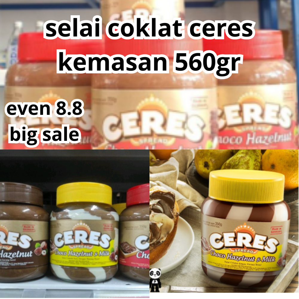 

selai coklat ceres spread choco hazelnut & milk doucle hazelnut 560gr