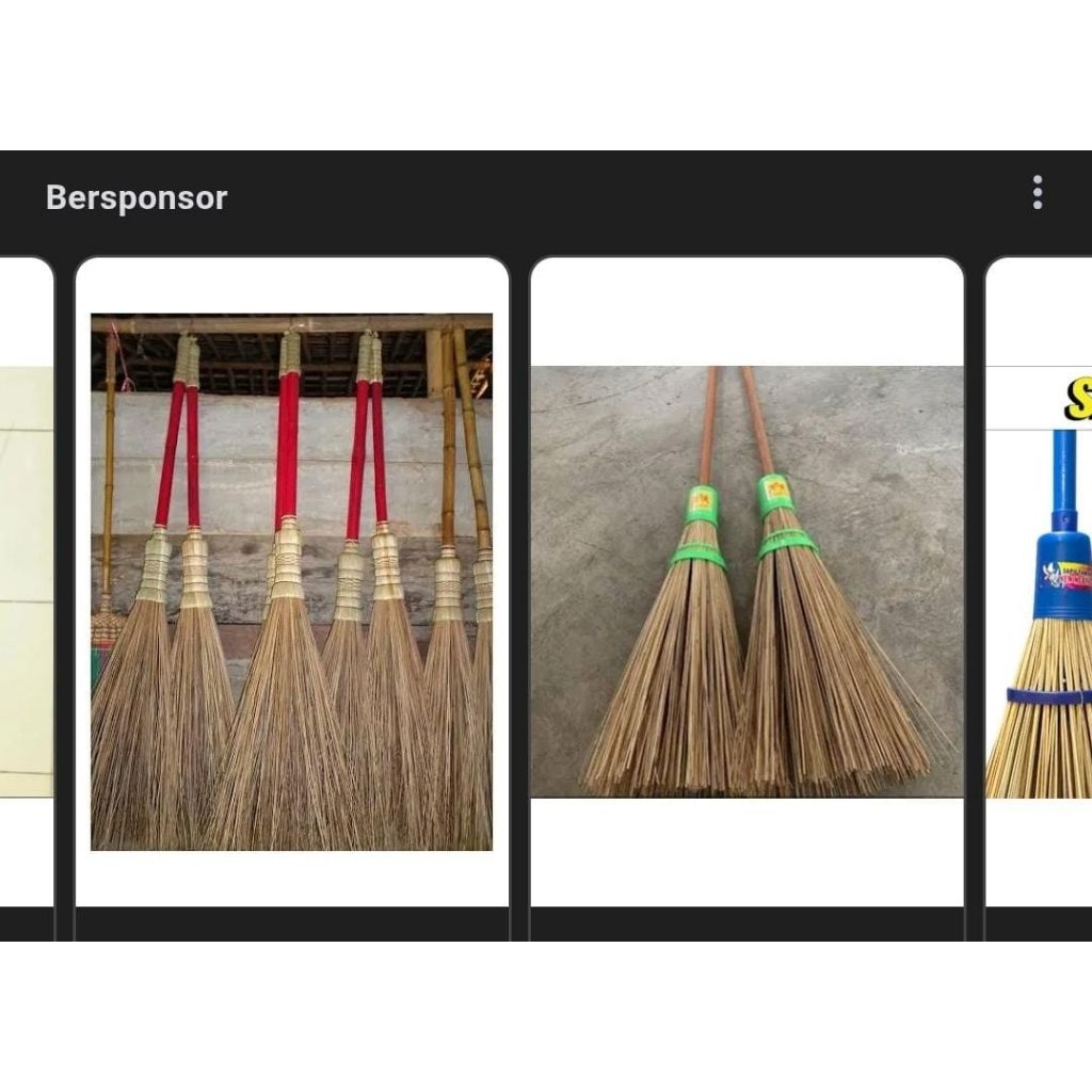 Sapu Taman Lidi Gagang Kayu Gagang Panjang Sapu Lidi Taman