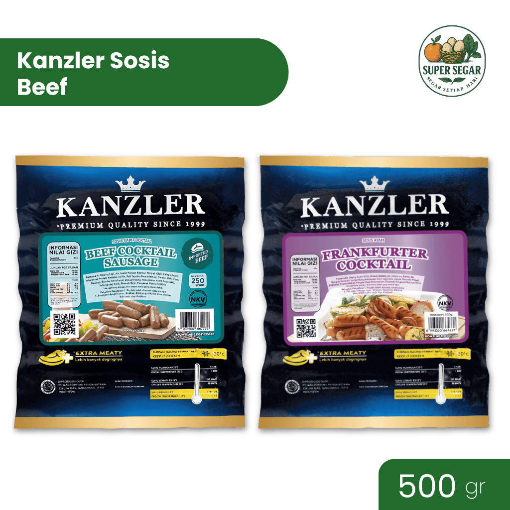 

Kanzler Sosis Frankfurter 500gr