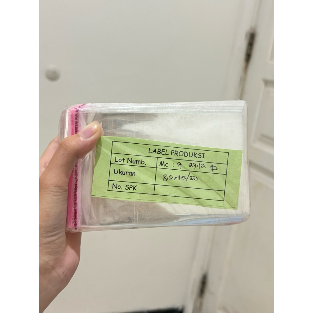 

(Isi 50) Plastik OPP Bening 8.5x11+3 cm – Kemasan Snack / Souvenir / Aksesoris