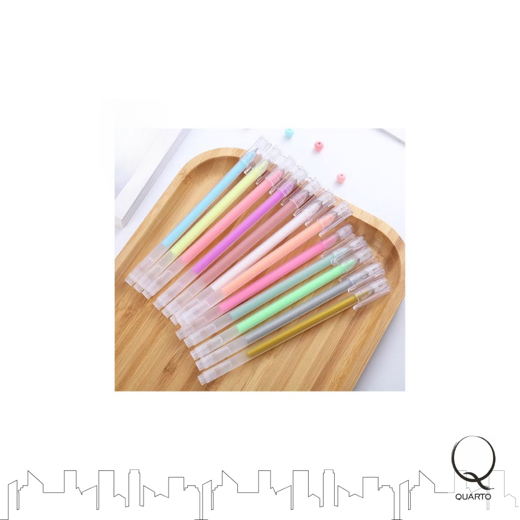

Pulpen Tinta Gel Warna-warni Pastel | Ballpoint | Pena | Putih | Pink | Biru