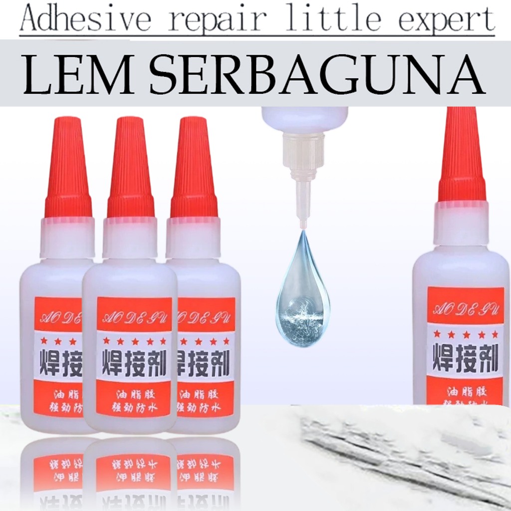 Lem Pengelasan Logam 50g -  Lem Super Kuat Tahan Air Multifungsi Untuk Kaca - Transparan Dan Tidak B