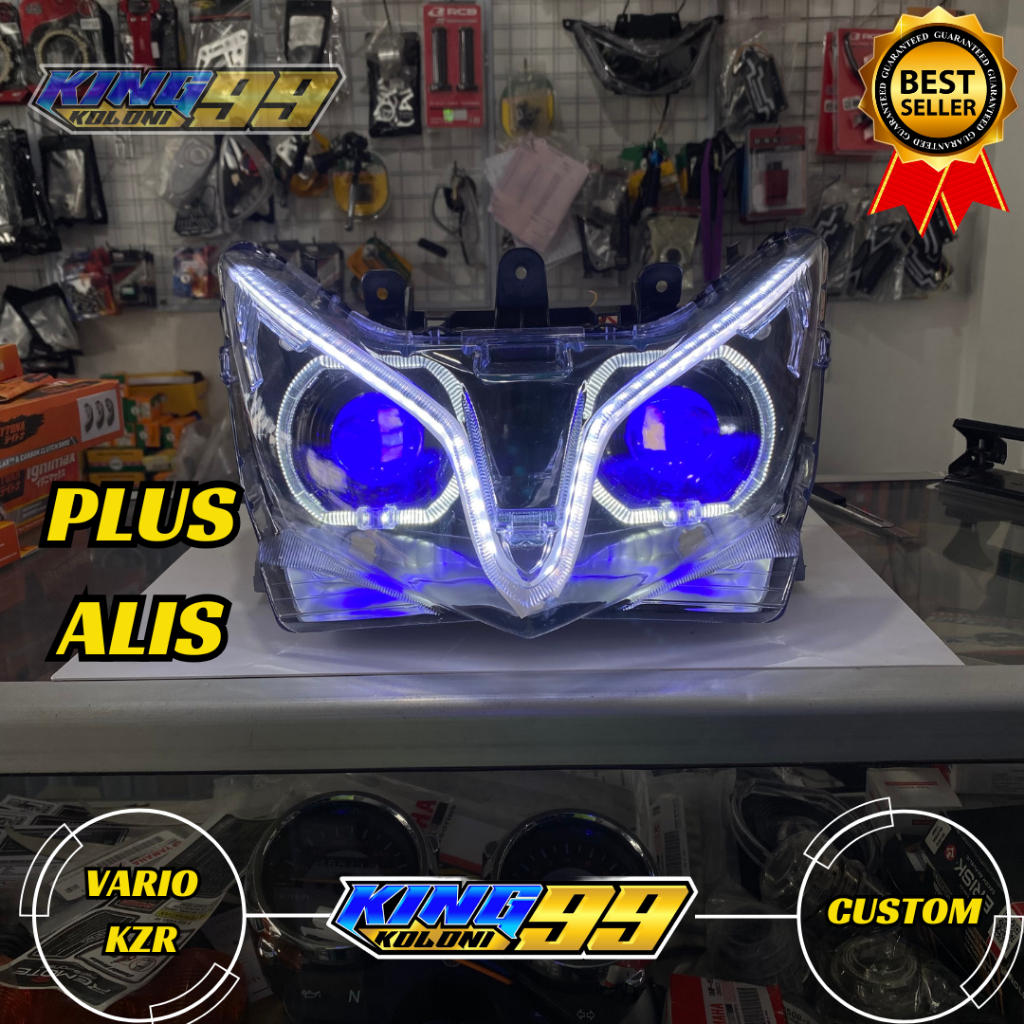 Lampu biled vario 125 vario lama full set reflektor tinggal pasang / Lampu biled vario 125 old