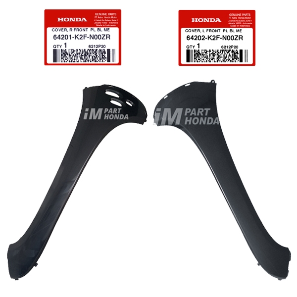 64201-K2F-N00ZR 64202-K2F-N00ZR Cover Sayap Kanan Kiri Scoopy eSP K2F 2020 - 2024 Hitam Abu Abu