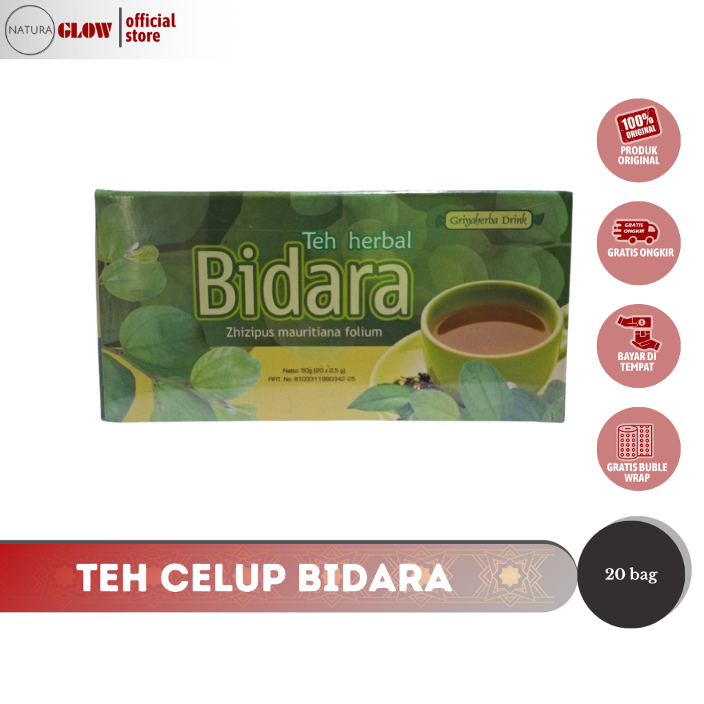 

TEH HERBAL DAUN BIDARA – teh celup Griya Herba | bantu atasi masalah pencernaan | teh sehat & alami | isi 20 kantong original