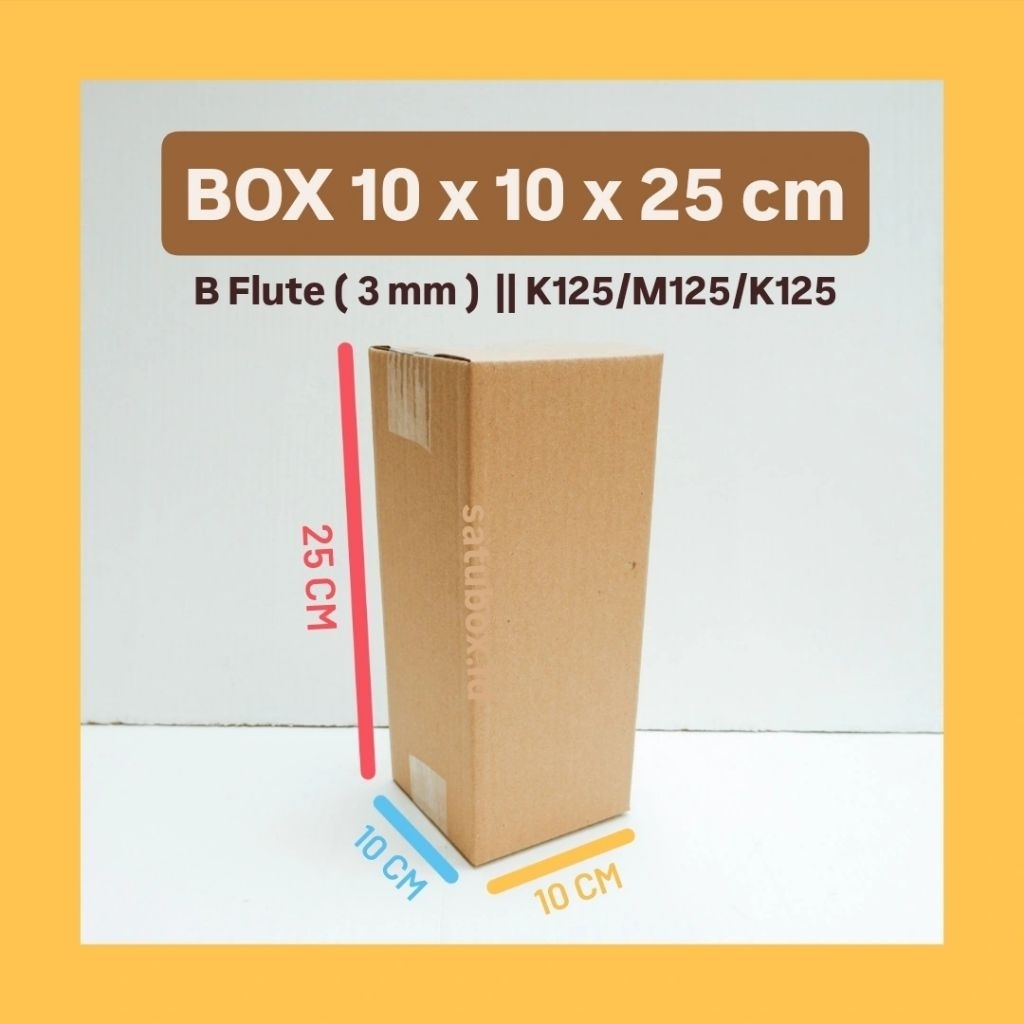 

kardus karton box polos uk. 10x10x25 cm, single wall tebal 3mm