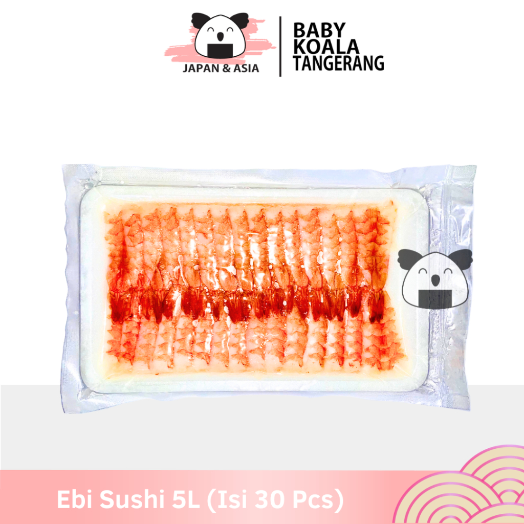 

EBI SUSHI Isi 30 Pcs & 6 Pcs | Japan Boiled Shrimp for Sushi | Udang Rebus Frozen -BKT