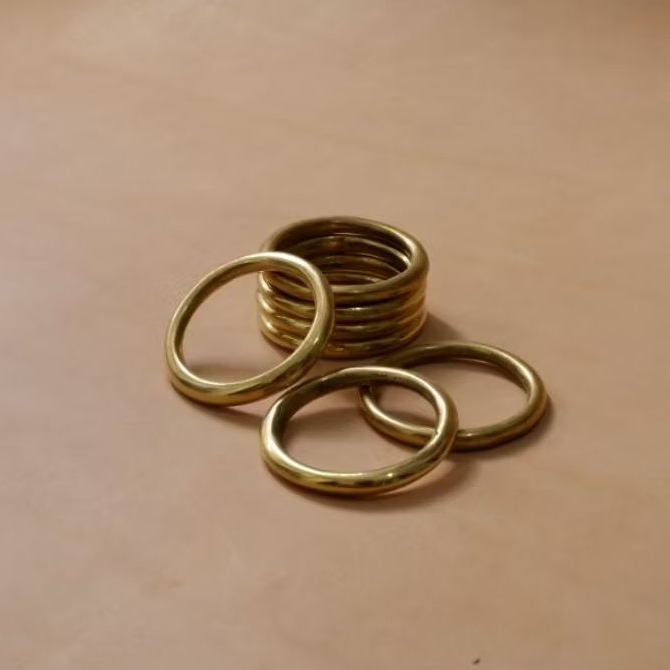 Premium Aksesoris Kuningan Ring O atau Ring Bulat Besar Tebal Diameter Dalam 35mm luar 45mm Bahan So