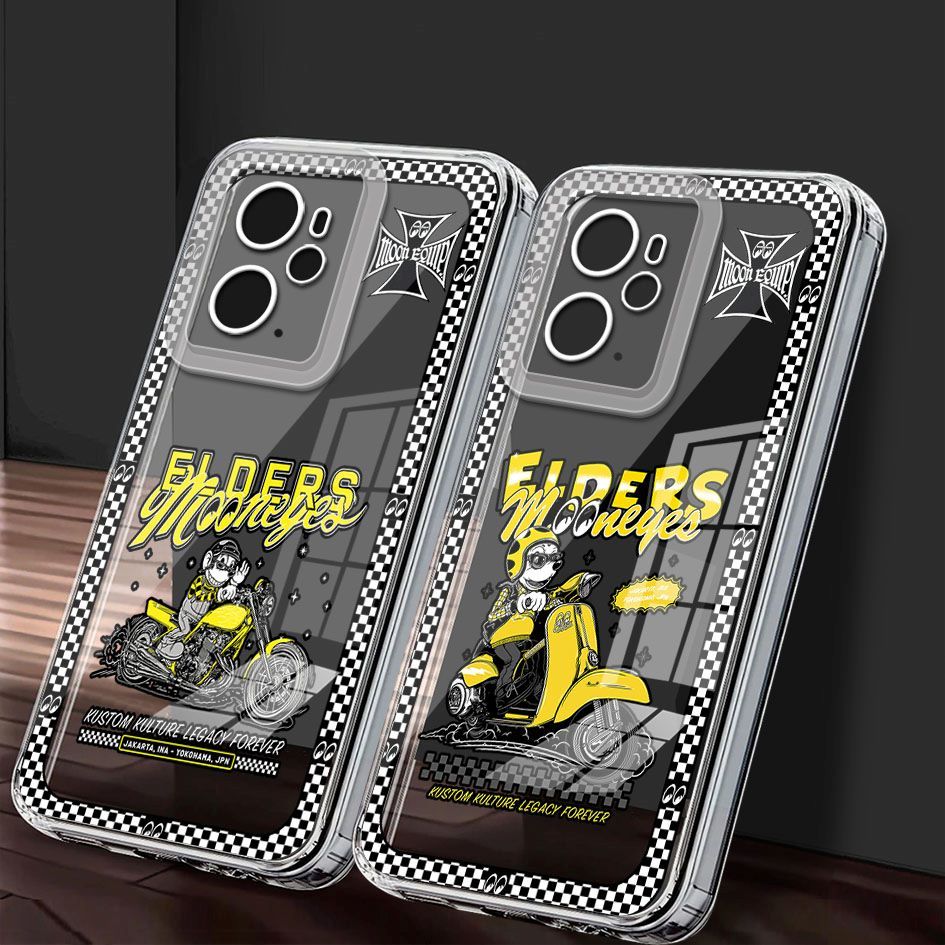 SOFTCASE BENING PREMIUM GLOSSY CLEAR CASE FOR IPHONE CASE BERGAMBAR MOTIF MOONEYES 1