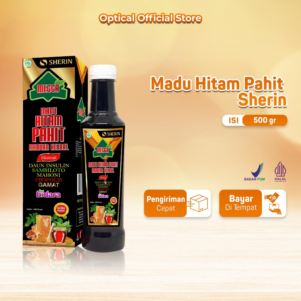 

Sherin - Madu Hitam Pahit Plus Bidara Untuk Diabetes dan Asam Urat isi 500 gr