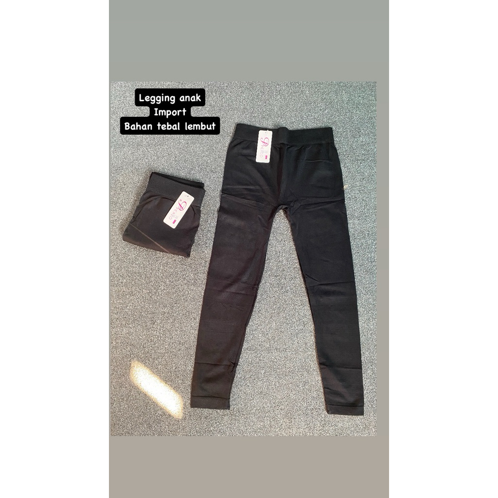 legging anak import| Legging anak perempuan warna hitam