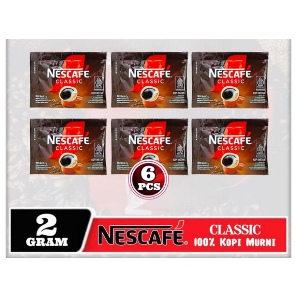 

NESCAFE CLASSIC PAKET ISI 6 SACHET
