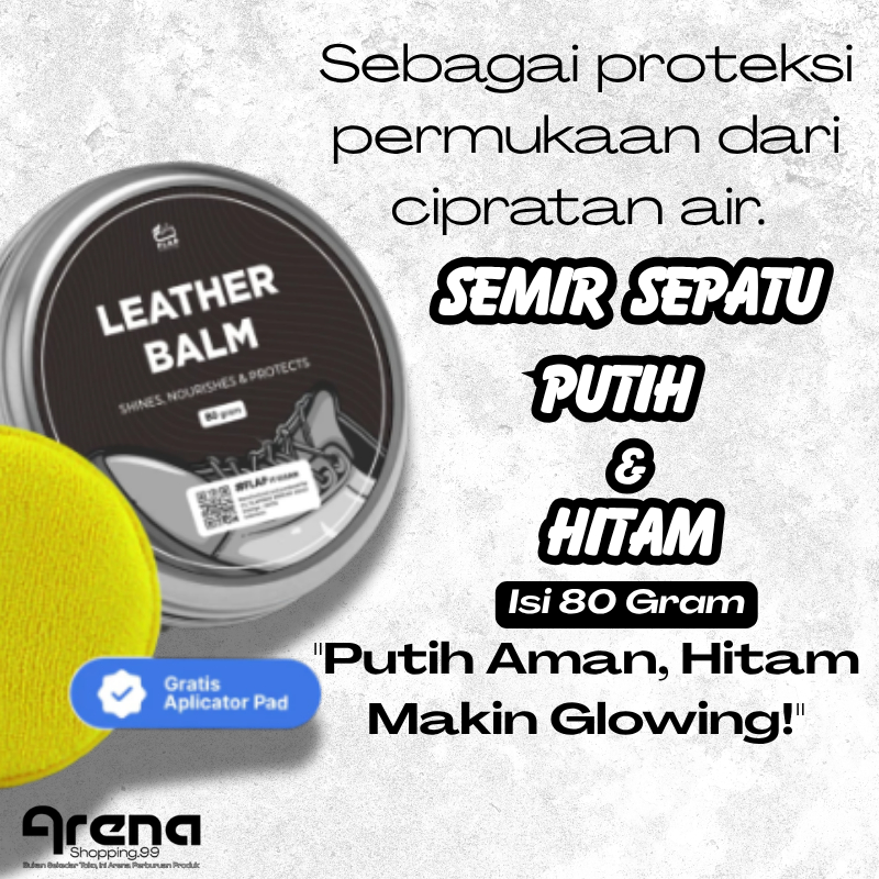Flap Leather Balm Semir Sepatu Kulit Putih Hitam – Pembersih & Pelembab Sepatu Aman untuk Semua Warn
