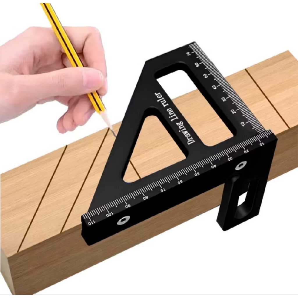

Siku Tukang Multi Angle Ruler 3D Penggaris Pengukur Sudut Segitiga 45 90 Derajat Woodworking Square TO1
