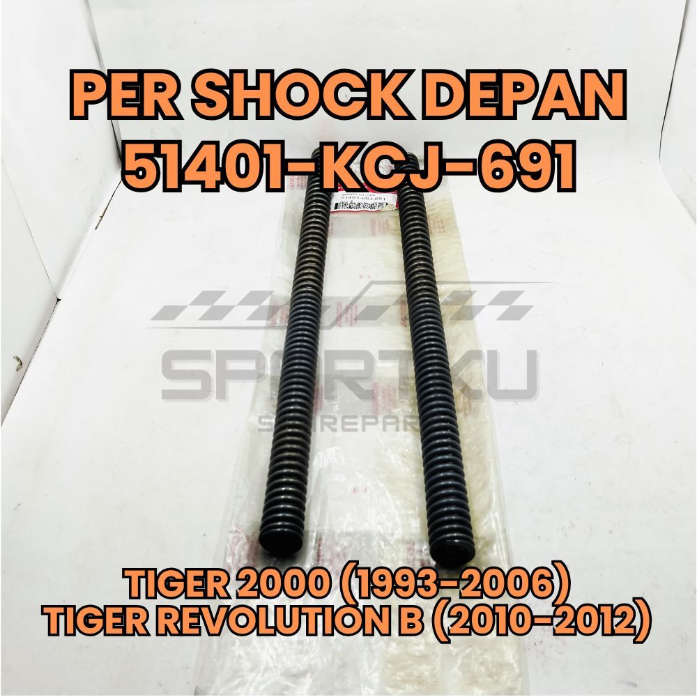 [51401-KCJ-691] PER SHOCK SOK DEPAN SEPASANG TANPA AS SHOCK ORI ASLI HONDA TIGER 2000 REVOLUTION B