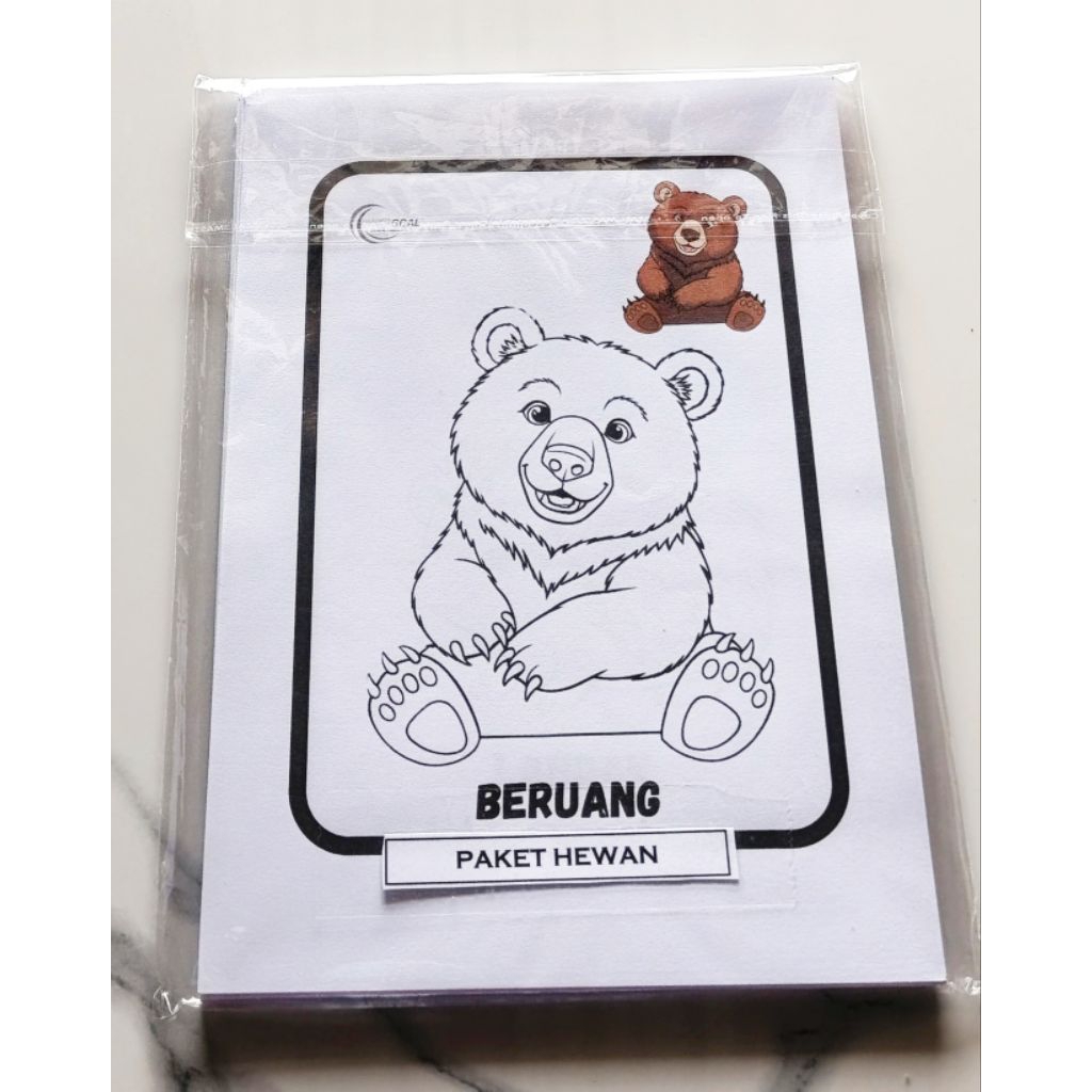 

Lembar mewarnai anak 50 lembar, seri hewan disertai contoh warna.