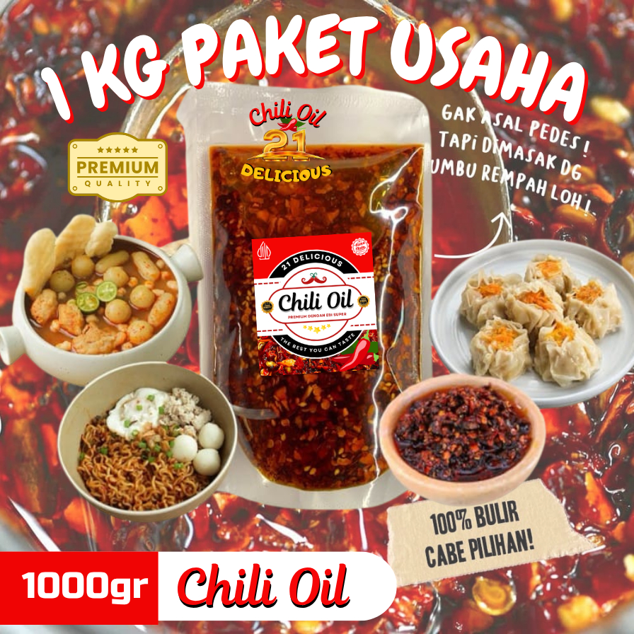 

CHILI OIL MINYAK CABAI Premium With Ebi / Chili Oil 21delicious