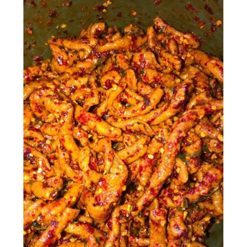 

Usus krispy/kripik usus, 200gram/250gram/500gram Bumbu Asin pedas, Pedas daun jeruk