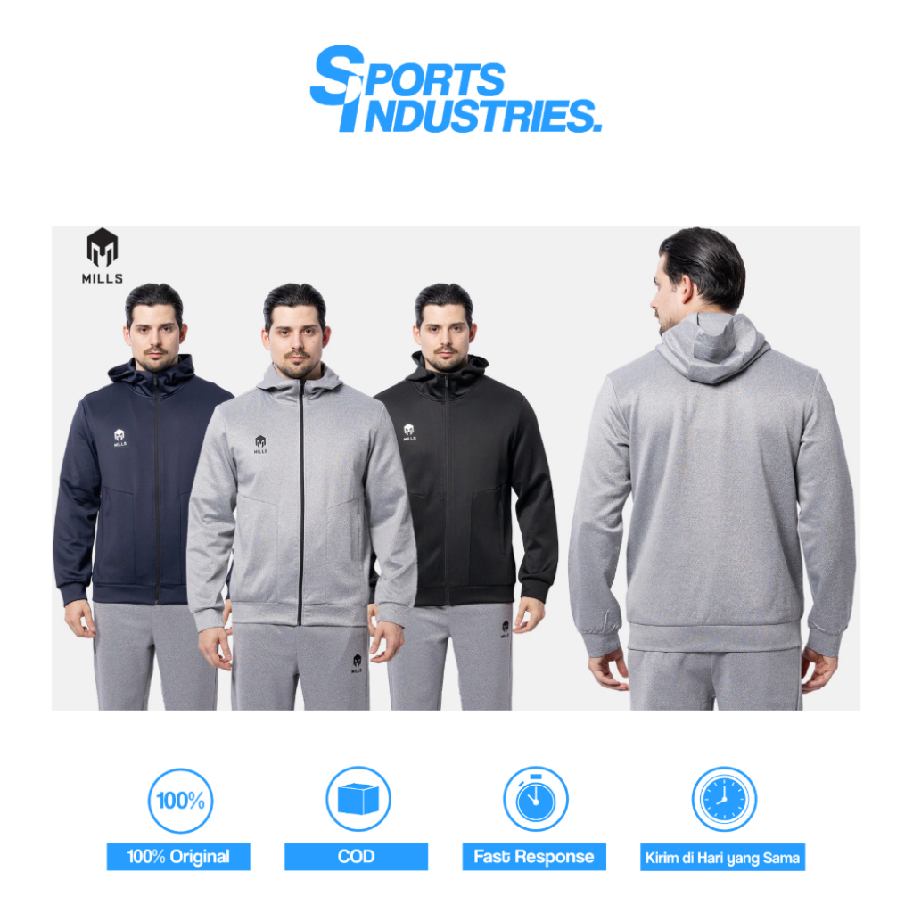 JAKET OLAHRAGA MILLS DYNAMIC 5.0 TRACK JAKET 01700243 100% ORIGINAL