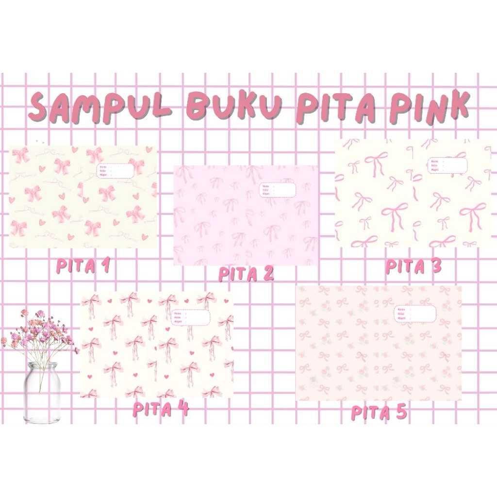 

Sampul Buku Aesthetic Pita Pink Coquette (isi 10pcs)