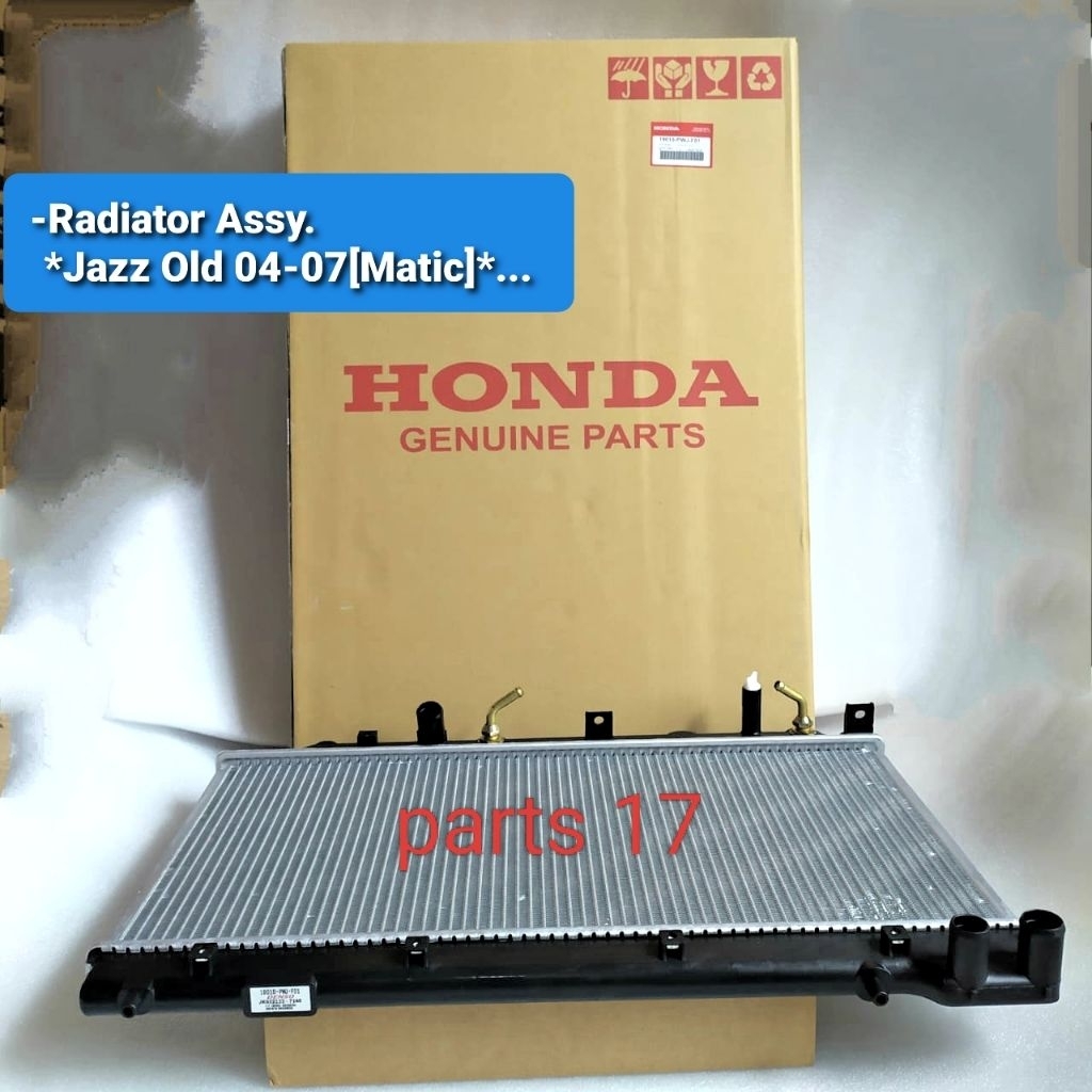 RADIATOR ASSY HONDA JAZZ OLD IDISI MATIC TAHUN 2004-2007 ASLI ORIGINAL DENSO 19010-PWJ-F01