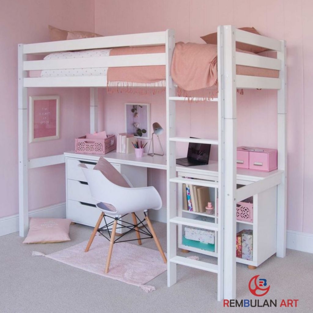 DIPAN ANAK DIPAN TINGKAT MODERN TERKINI + MEJA BELAJAR