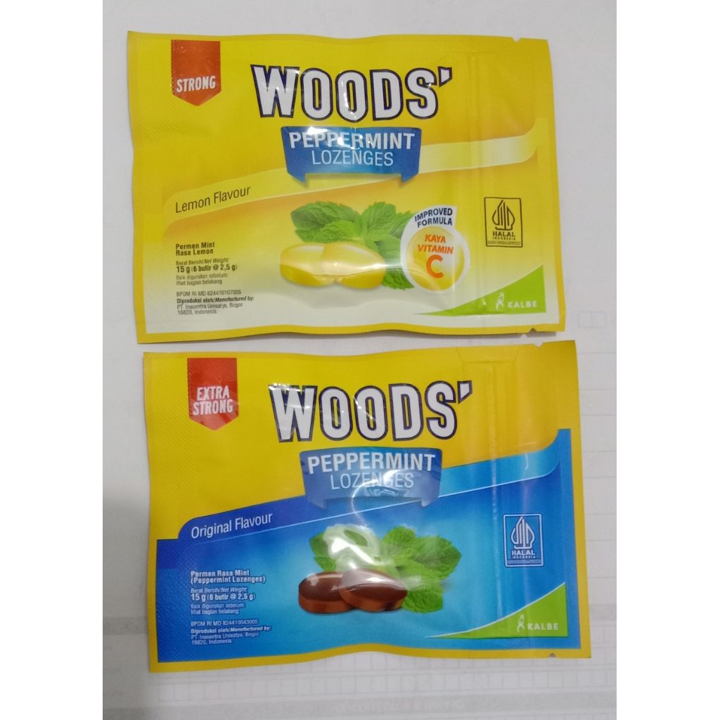 

permen woods lozenges original & lemon
