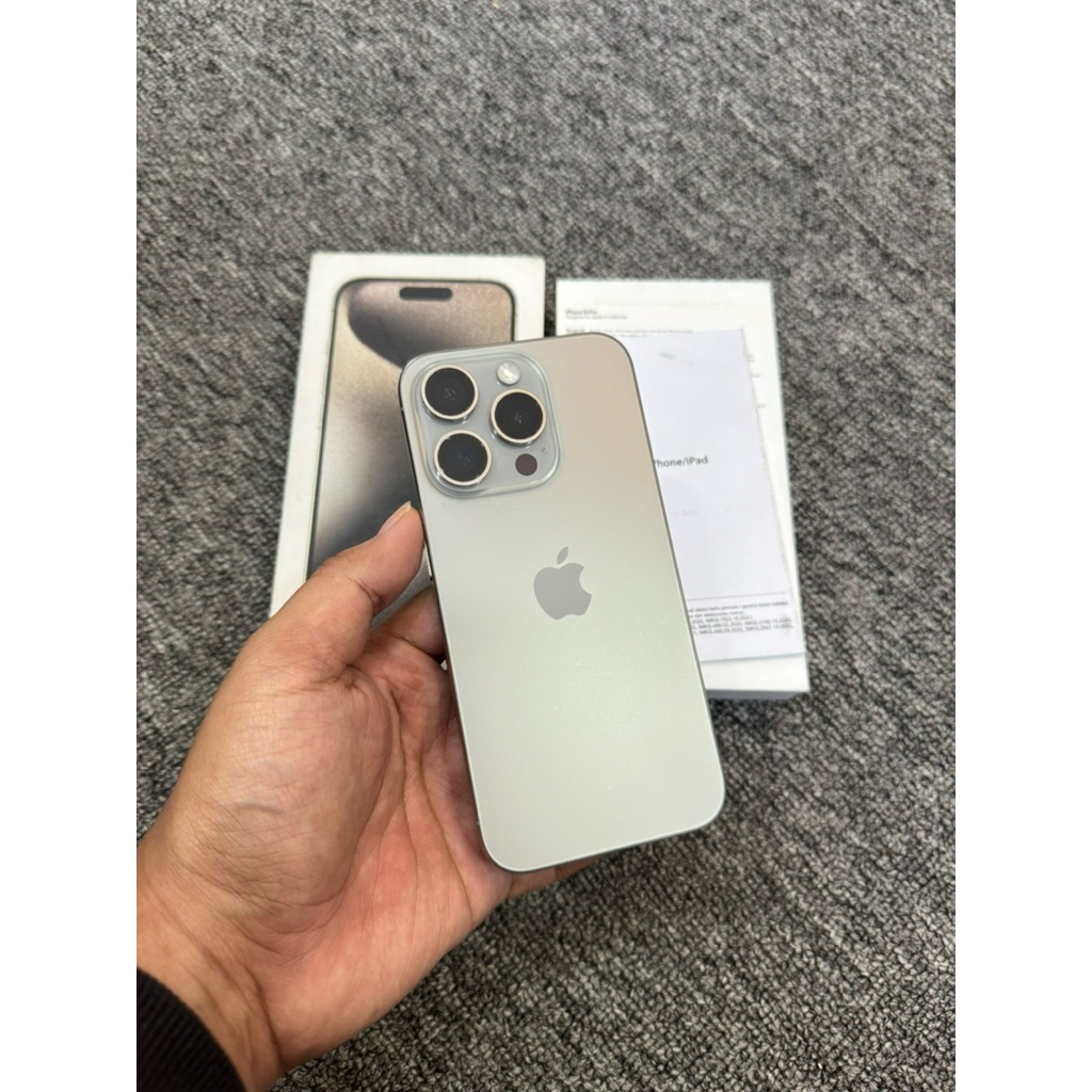iphone 15 pro 256gb ibox second natural titanium