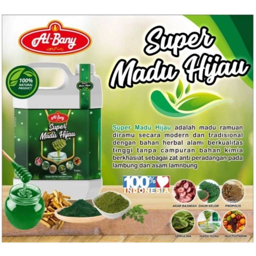 

Madu Hutan Hijau Albany ( Green Honey ) Plus Daun Kelor,Spirulina 1000gr
