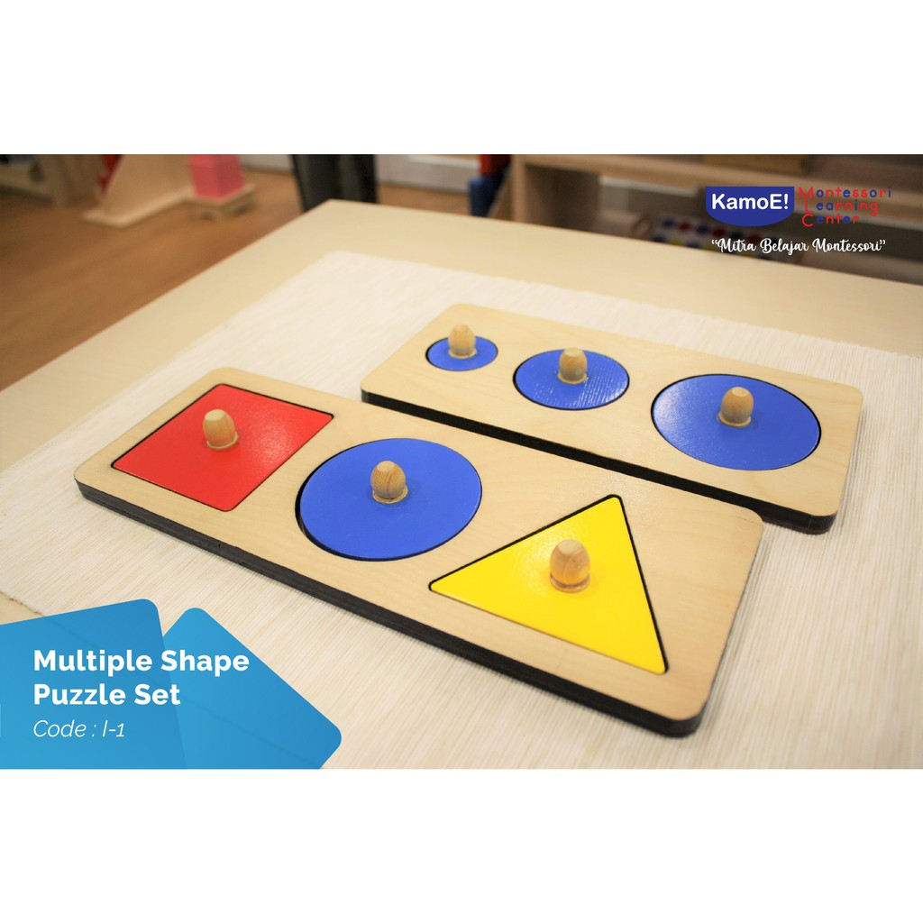 Multishape Puzzle Montessori Material