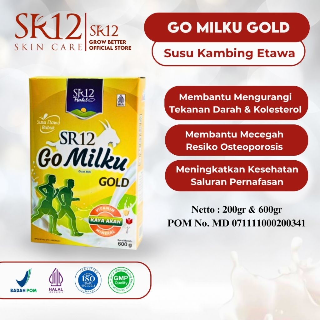 

Gomilku Gold SR12 Susu Kambing Etawa Bebas Gula Mengandung Protein Vitamin Jahe Ekstrak Bawang Putih Calgo Halal Bpom Go Milku