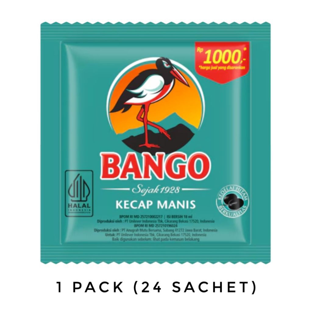 

Bango Kecap Manis Sachet • 1 Pak Isi 24 Pcs • Hemat & Praktis!