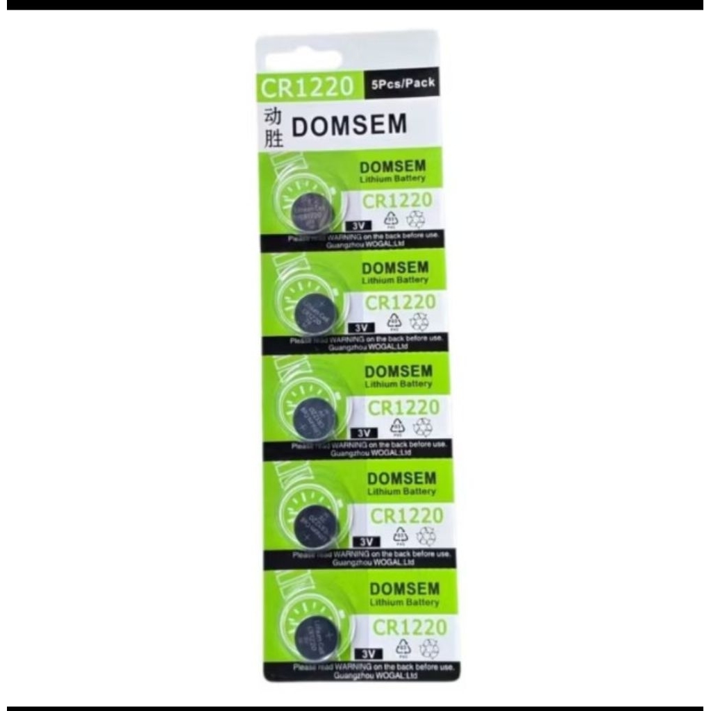 baterai domsem 1220 cr1220 original baterai kancing lithium cr1220 original