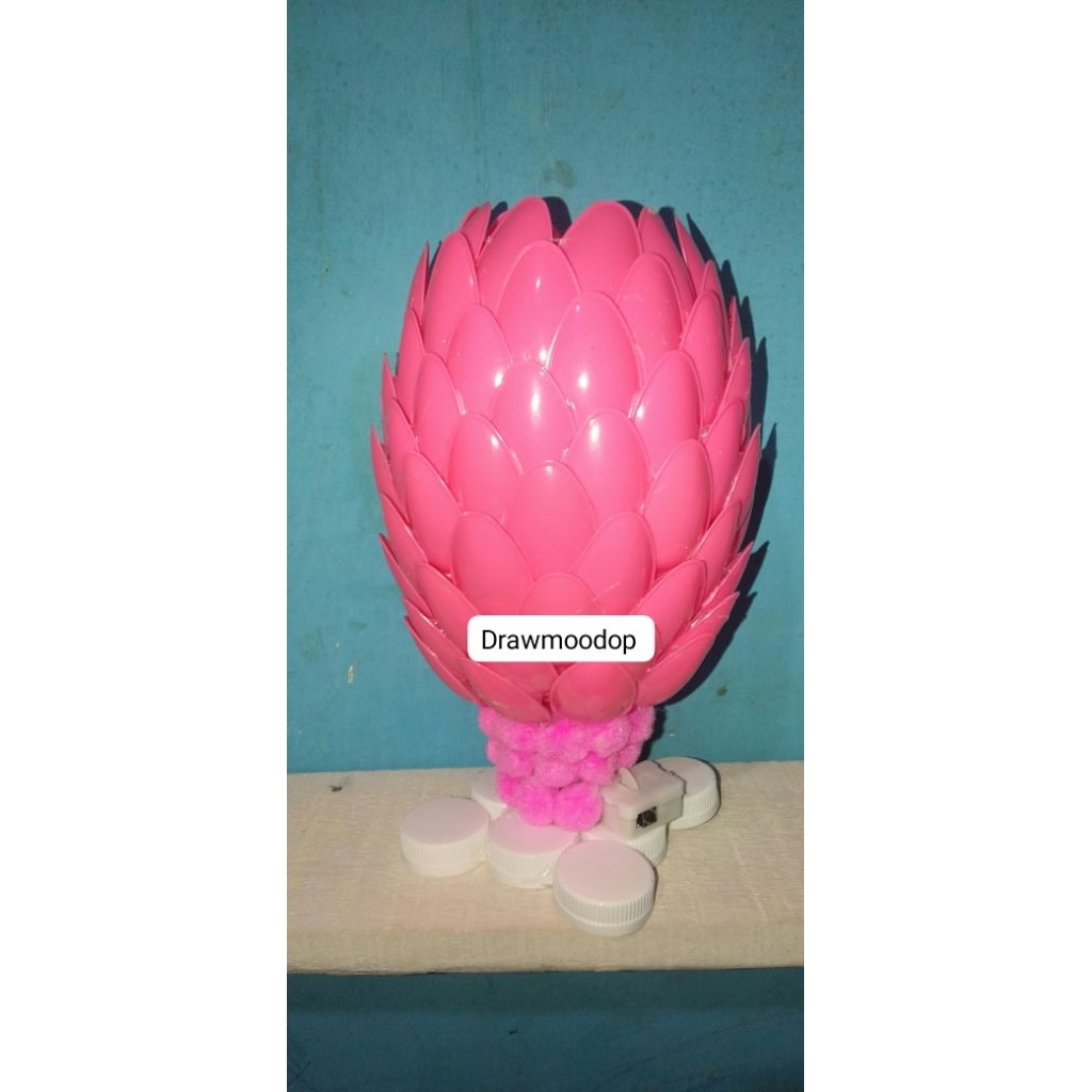 lampion dari sendok plastik |lampu tidur | kerajinan tangan dari cocok sendok