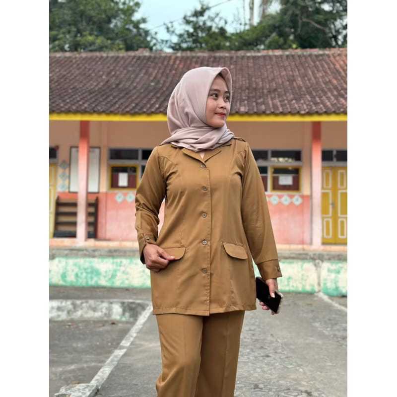 SERAGAM CELANA PEMDA PNS WANITA BAHAN TOYOBO FODU