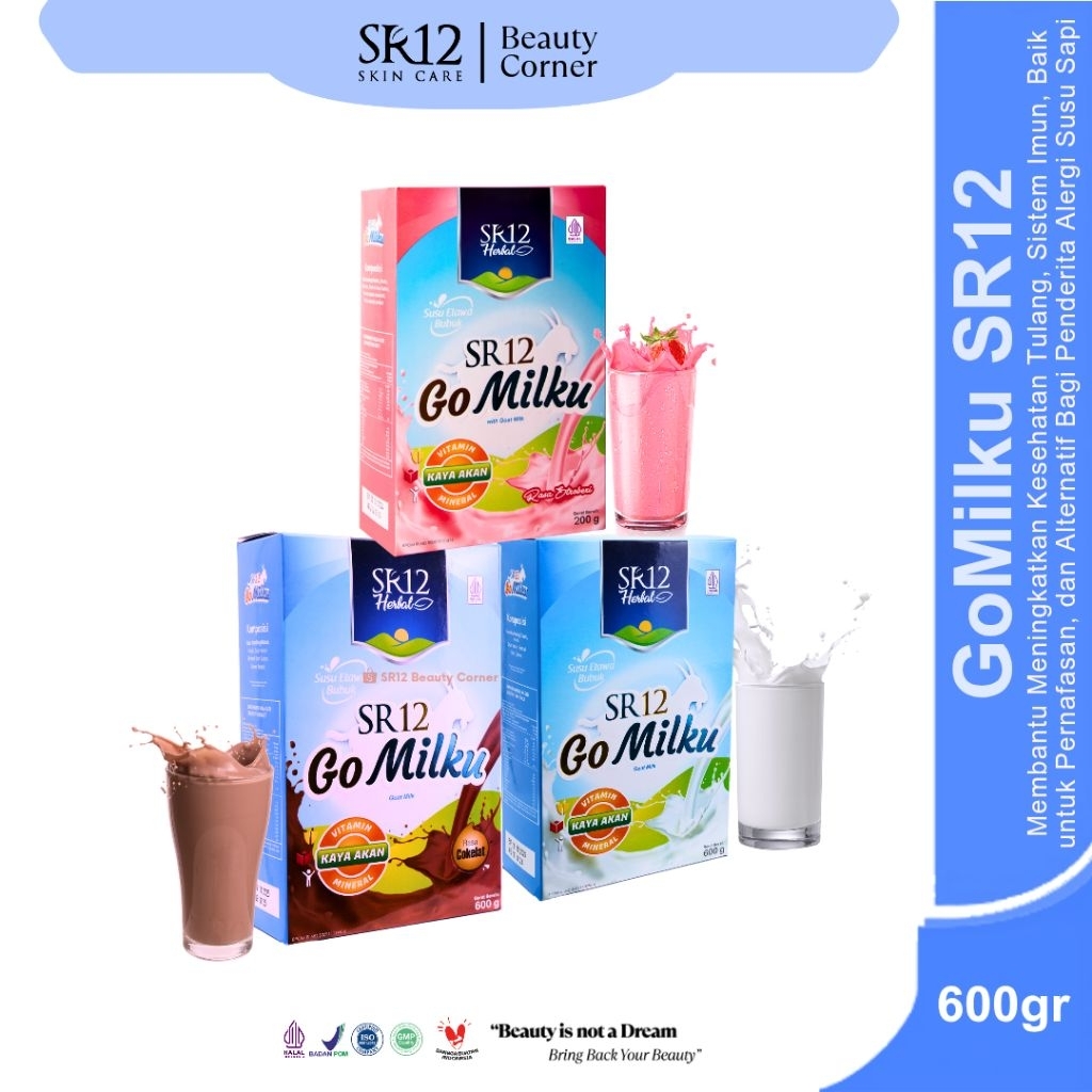 

【】SR12 Gomilku 600gr - Susu Kambing Etawa Murni (Rasa Original, Coklat, Strawberry)
