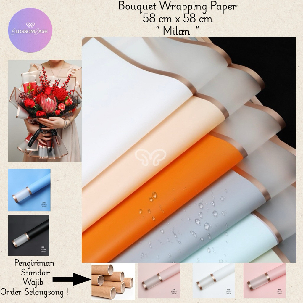 

[Per Lembar] Milan Bouquet Wrapping Paper / Kertas Wraping Buket Milan