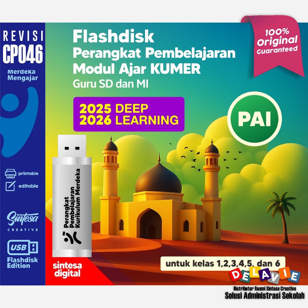 FLASHDISK RPP PERANGKAT PEMBELAJARAN SD/MI PAI 123456 MODUL AJAR DEEP LEARNING KURIKULUM MERDEKA CP0