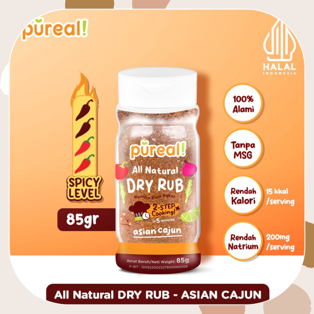 

Pureal All Natural Dry Rub Asian Cajun 85 g exp 09/2025