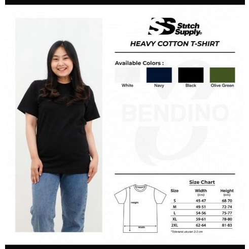 Kaos Polos Stitch Heavy Cotton 16s
