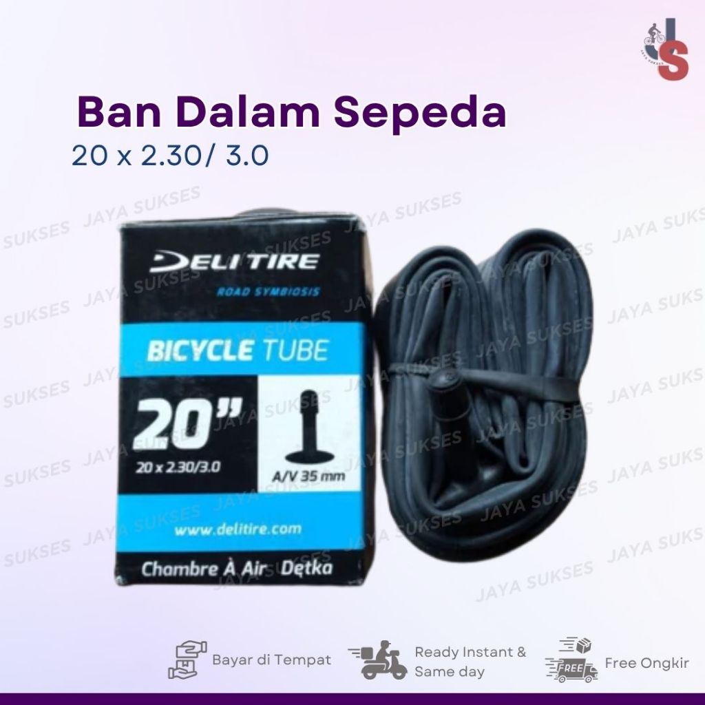 Ban dalam sepeda Delitire ukuran 20 x 2.30/3.0