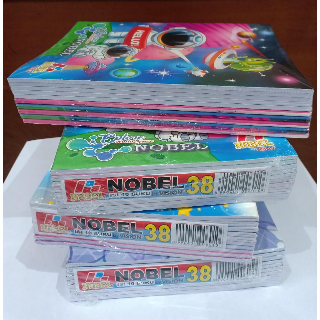 

BUKU TULIS VISION NOBEL BY VISION 38 SATU PACK ISI 10 Buku