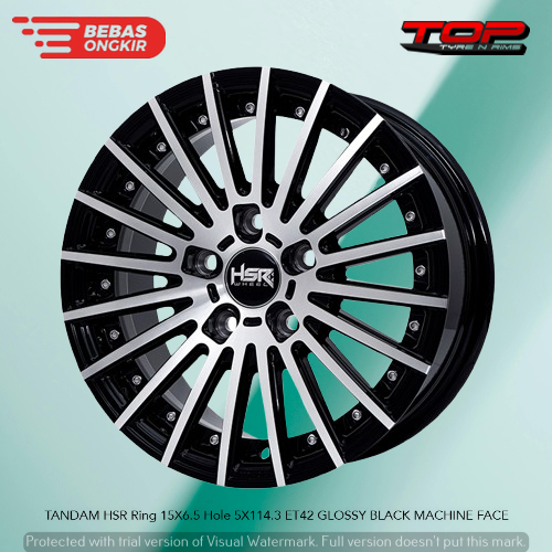 Velg TANDAM HSR Jari Jari R15 Untuk Mobil Ertiga Luxio Rush Warna Two Tone Murah Ring 15