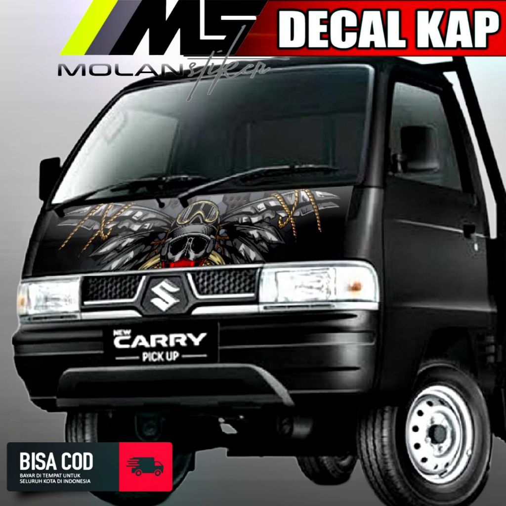 Decal Sticker Striping Variasi Kabin Depan Suzuki Carry Futura & Mitsubishi Colt T120SS Decal Kap/Ka