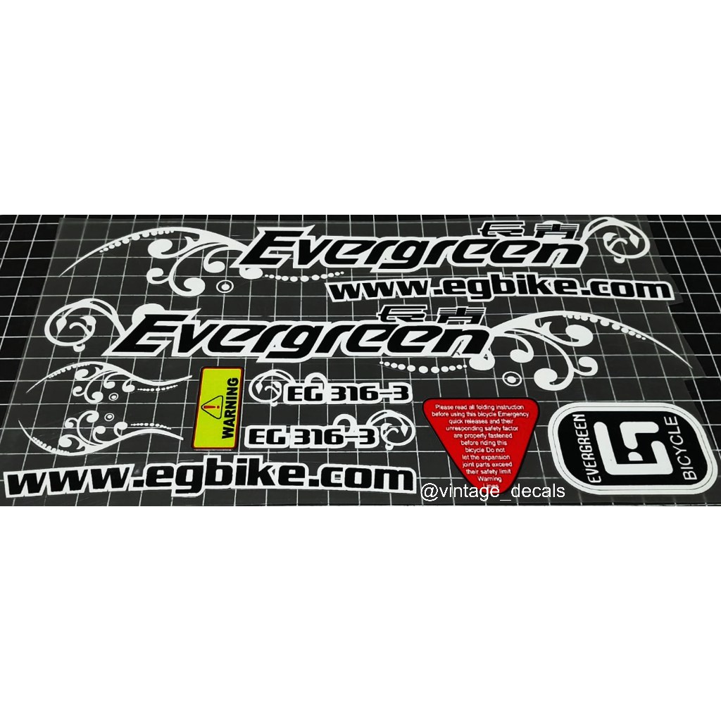 sticker decals sepeda Evergreen EG316