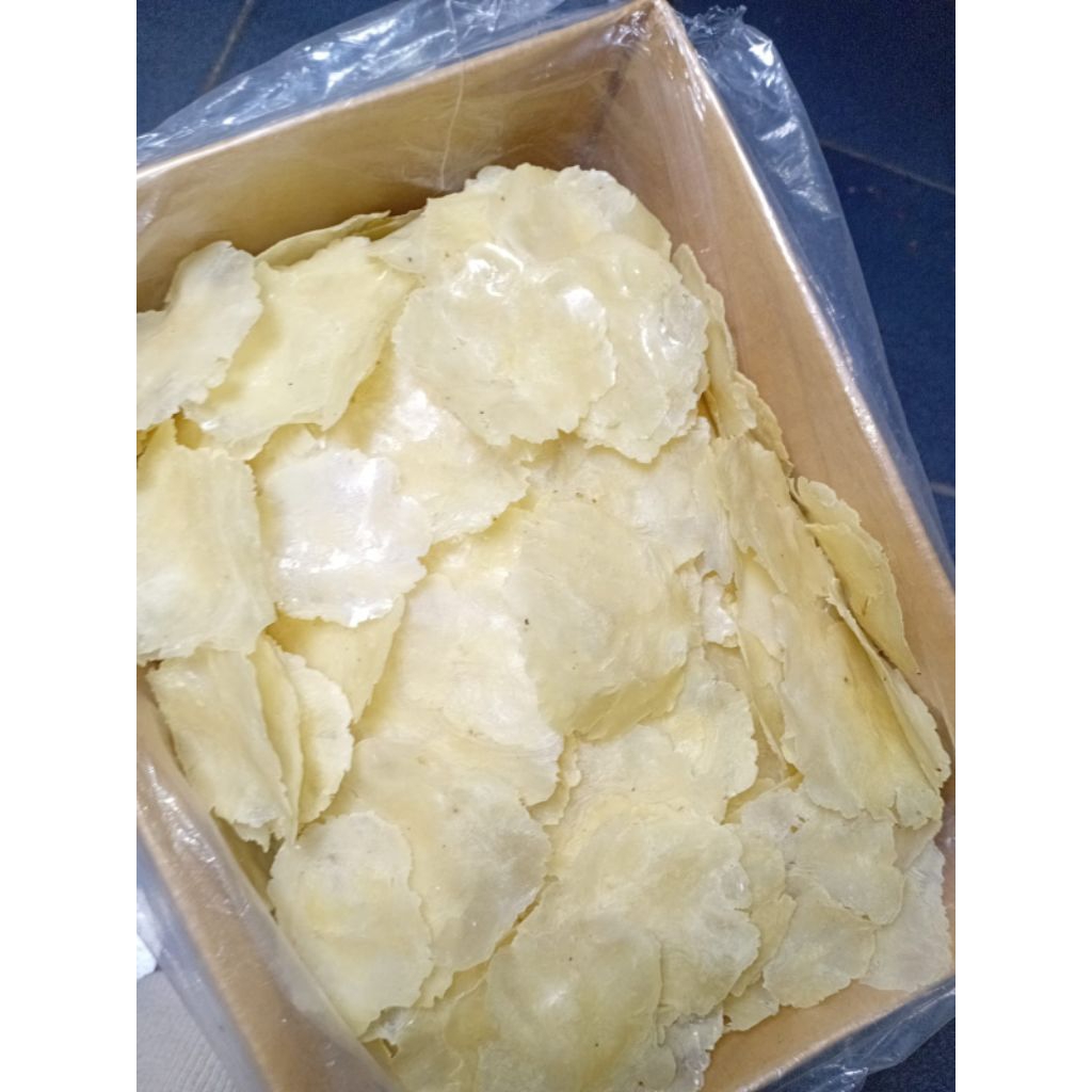 

1kg emping melinjo full kering siap goreng has Serang Banten LB 2&3
