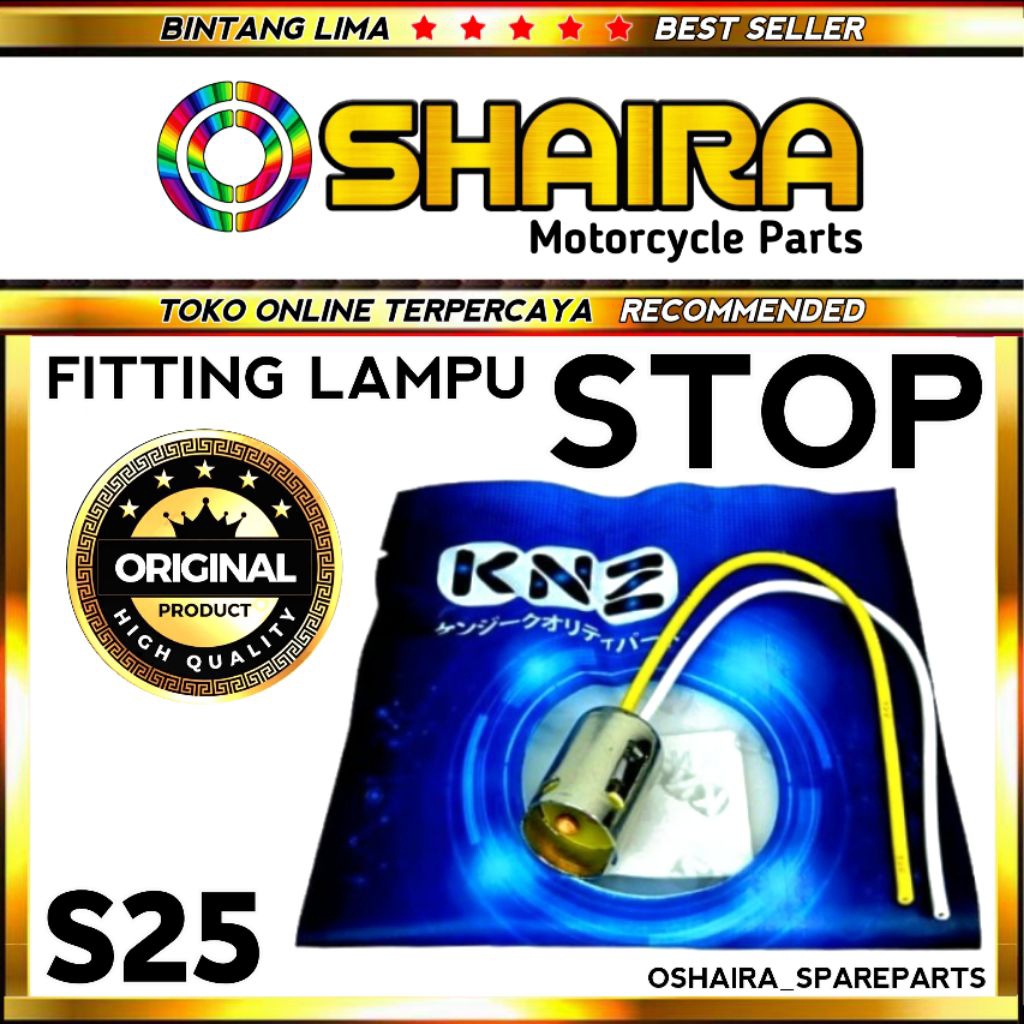 FITTING LAMPU STOP S25/ SOCKET LAMPU REM / COP LAMPU BELAKANG / FITTING LAMPU REM / FITTING LAMPU BE