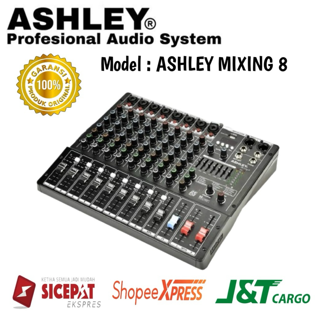 Mixer Ashley Mixing 8 Original Mixer Ashley 8 Channel Bluetooth Usb